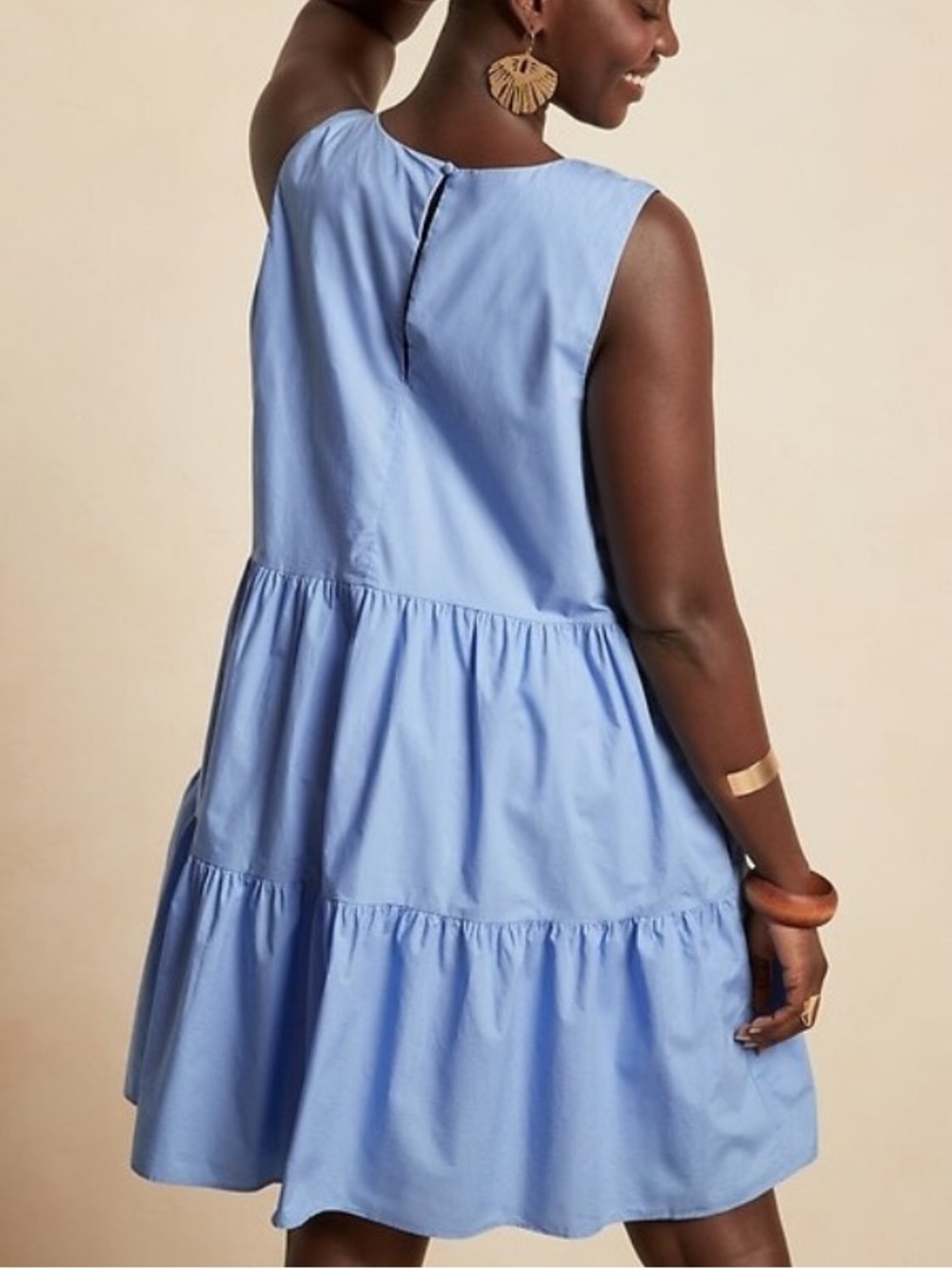 Banana republic, cotton tiered dress.